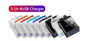 4 USB LED 3.1A Fast Power Adapter AC Home Travel Wall Charger Block
