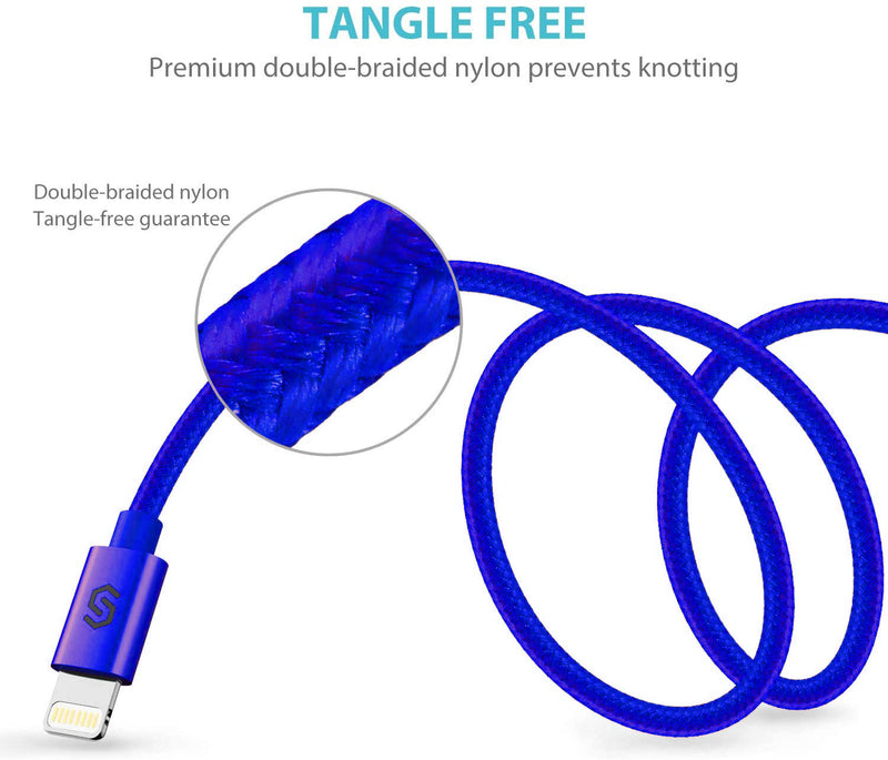10 Feet Cable Nylon Braided Fast Charging USB Cord for iPhone