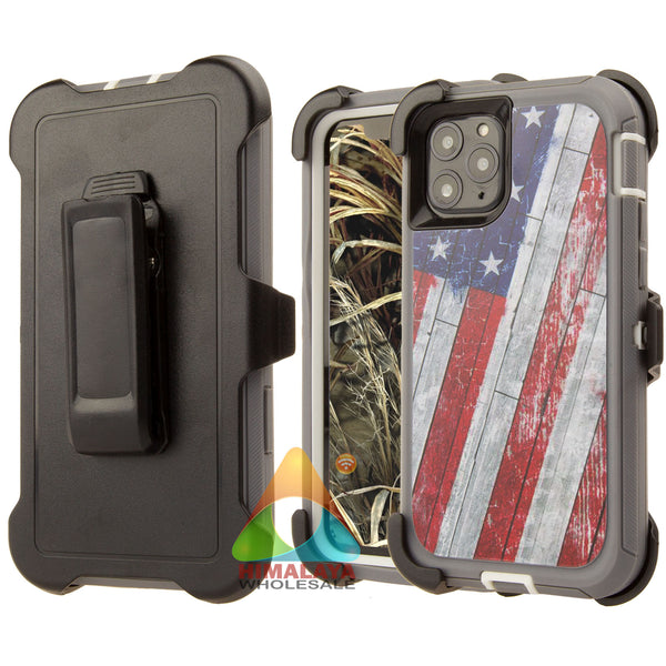 Shockproof Case for Apple iPhone 11 Pro Max 6.5" Camouflage Clip Cover Rugged