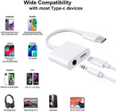 Charger and Headphone 2 in 1 Type C to 3.5mm Aux Audio Cable Cord Adapter