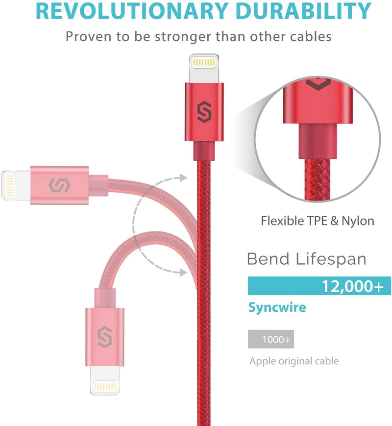 10 Feet Compatible Phone Cable Nylon Braided Fast Charging USB Cord Replcement for iPhone