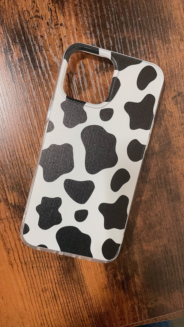 Hard Acrylic Shockproof Antiscratch Case Cover for Apple iphone 13 Pro  6.1" Cow Print