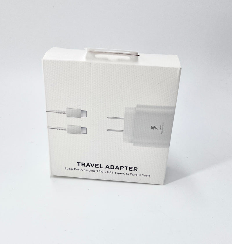 25W Type-C USB-C PD Wall Charger Super Fast Charging Adapter with Type C Cable for Android Phones