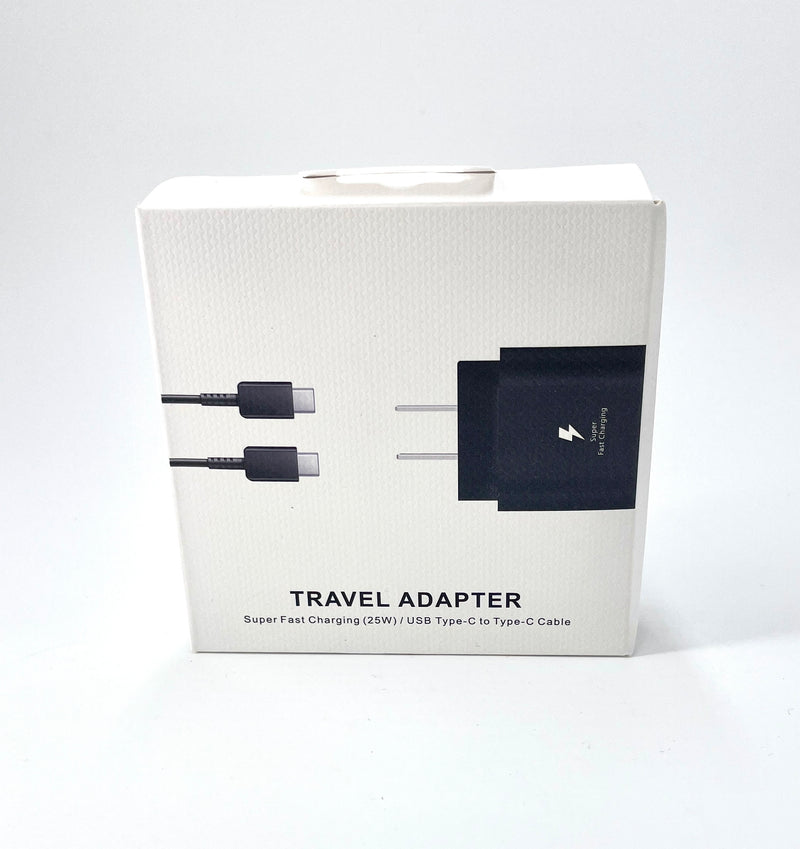 25W Type-C USB-C PD Wall Charger Super Fast Charging Adapter with Type C Cable for Android Phones