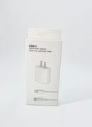 20W PD Wall Charger + Lightening to Type-C Cable Set Super Fast Charging Adapter iPhones