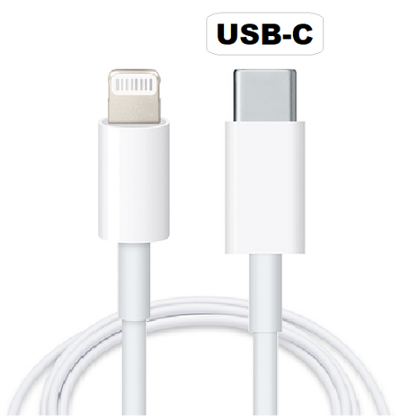 6 Feet Lightening To Type-C Cable Data Sync Charger Cord for iPhone IOS White