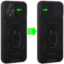 For Tmobile Revvl 6 Camera Window Magnetic Case Hybrid Metal Ring Holder Stand Black