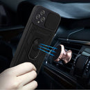 For Tmobile Revvl 6 Camera Window Magnetic Case Hybrid Metal Ring Holder Stand Black