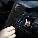 For T-mobile Revvl 6 Pro Camera Window Magnetic Case Hybrid Metal Ring Holder Stand Black