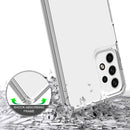 For Samsung A03S Clear Transparent Hybrid Case Cover - Clear PC + Clear TPU