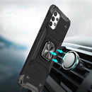 For Samsung A23 5G Armor Magnetic Case Hybrid Metal Ring Stand Black