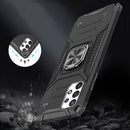 For Samsung A23 5G Armor Magnetic Case Hybrid Metal Ring Stand Black