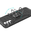 For Samsung A23 5G Armor Magnetic Case Hybrid Metal Ring Stand Black