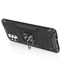 For Samsung A23 5G Armor Magnetic Case Hybrid Metal Ring Stand Black