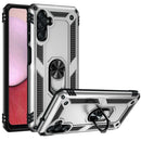 For Samsung A14 5G Armor Magnetic Case Hybrid Metal Ring Holder Stand Silver