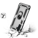 For Samsung A14 5G Armor Magnetic Case Hybrid Metal Ring Holder Stand Silver