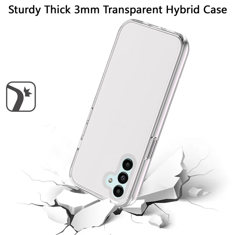 Clear Hard Acrylic Shockproof Antiscratch Case Cover for Samsung A13 5G/ A04S