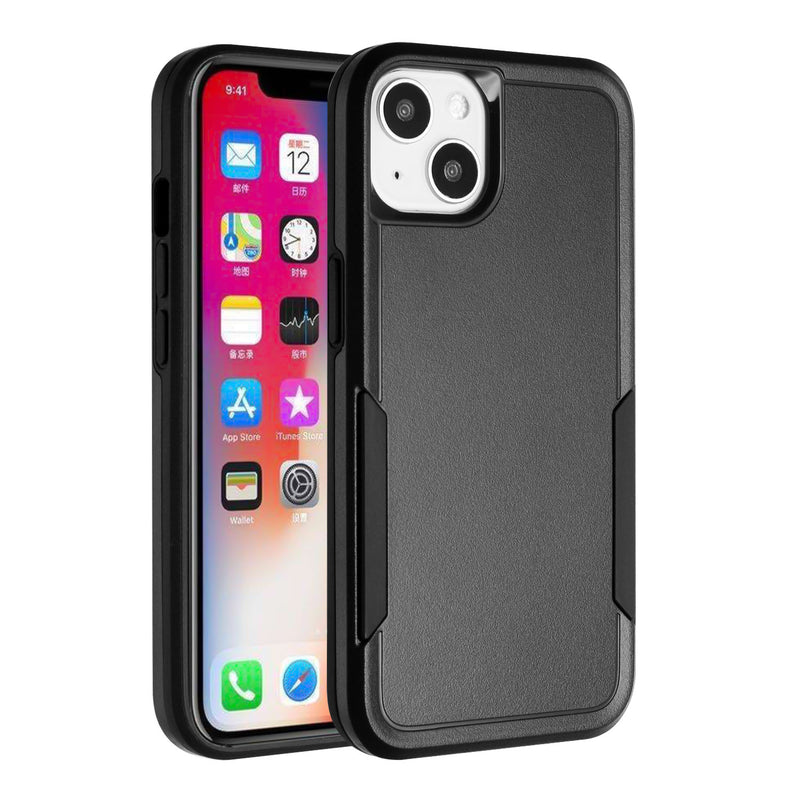 Shockproof Dual Layer Hybrid Case for Apple iPhone 14 6.1"  Black Cover