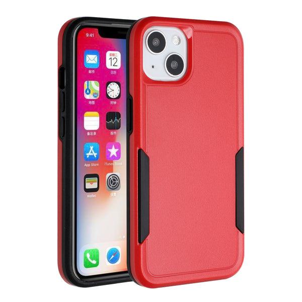 Shockproof Dual Layer Hybrid Case for Apple iPhone 14 Plus/15 Plus 6.7"  Red