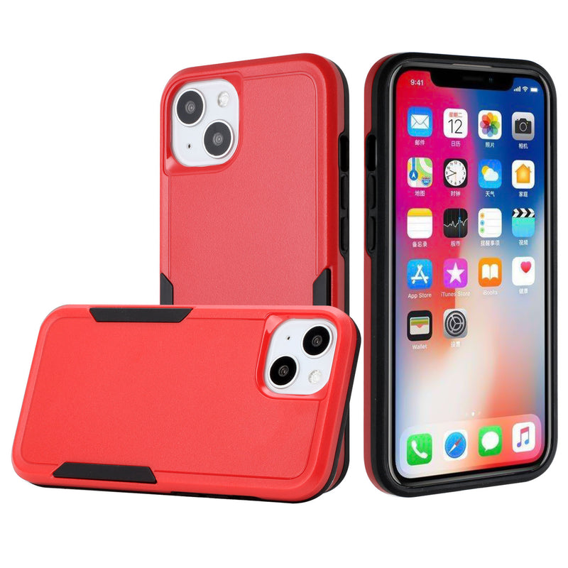 Shockproof Dual Layer Hybrid Case for Apple iPhone 14 Plus/15 Plus 6.7"  Red