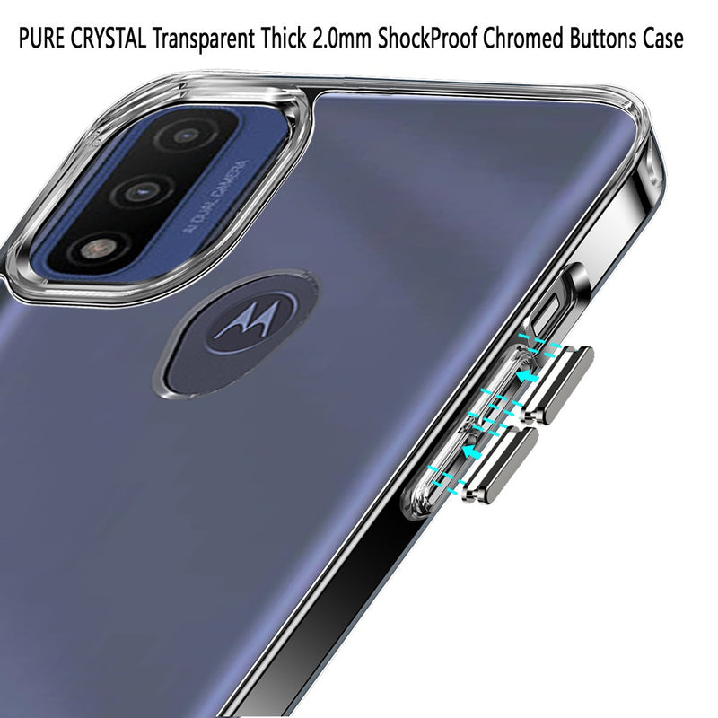 Clear Hard Acrylic 2.0mm Thick Shockproof Case for Motorola Moto G pure/ G Power 2022 G Play (2023)