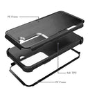 For Samsung S24/S25 Tuff Anti-Slip Hybrid Case Cover - Black