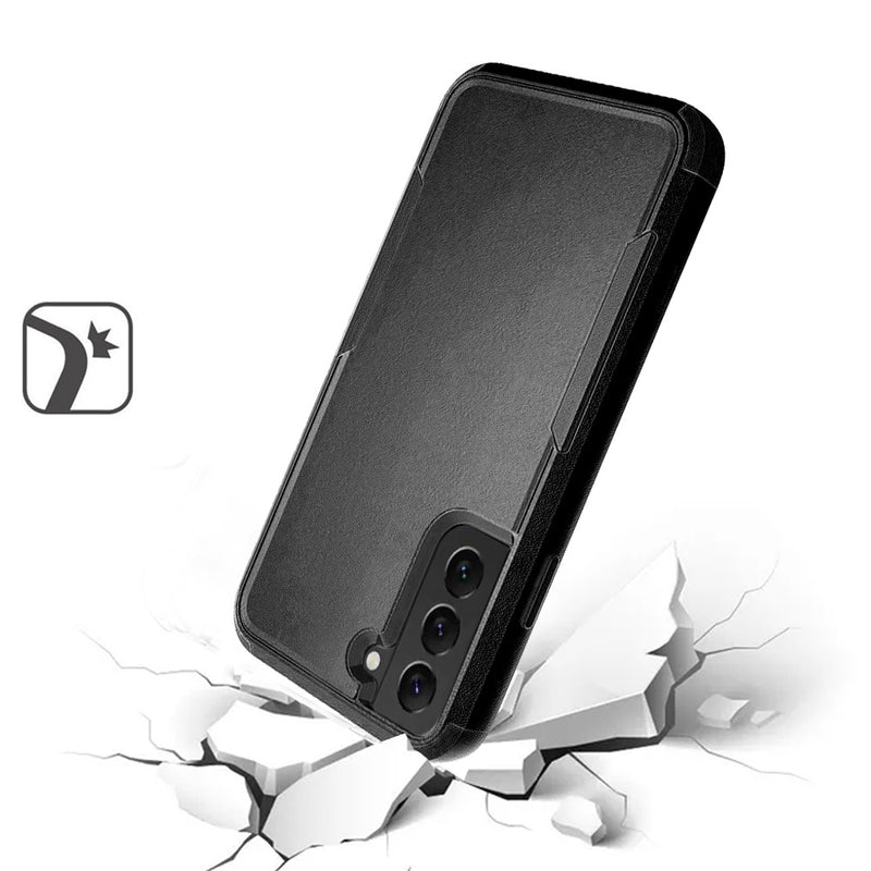 For Samsung S24 Tuff Anti-Slip Hybrid Case Cover - Black