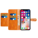 For Samsung Galaxy A03s 2022 Premium Wallet MultiCard Holder Money Zipper With Magnetic Flap - Tan