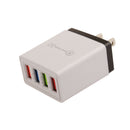 4 USB LED 3.1A Fast Power Adapter AC Home Travel Wall Charger Block