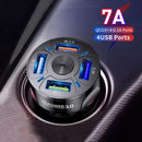 4 Ports USB Car Charger 48W Quick 7A Fast Charging QC3.0 For Mobile Phone Adapter Android