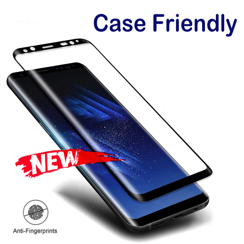 Samsung Galaxy S10 5G Tempered Glass, Edge-Glue Case-Friendly Curved, Screen Protector, 9H Hardness, No Bubble, Ultra Clear