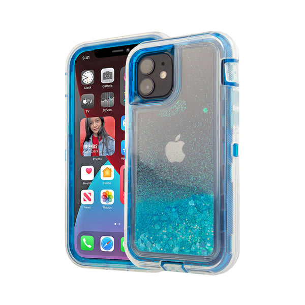 Liquid Glitter Floating Sand Heavy Duty Case for Apple iPhone 12/12 Pro (6.1")