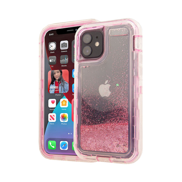 Liquid Glitter Floating Sand Heavy Duty Case for Apple iPhone 12/12 Pro (6.1")