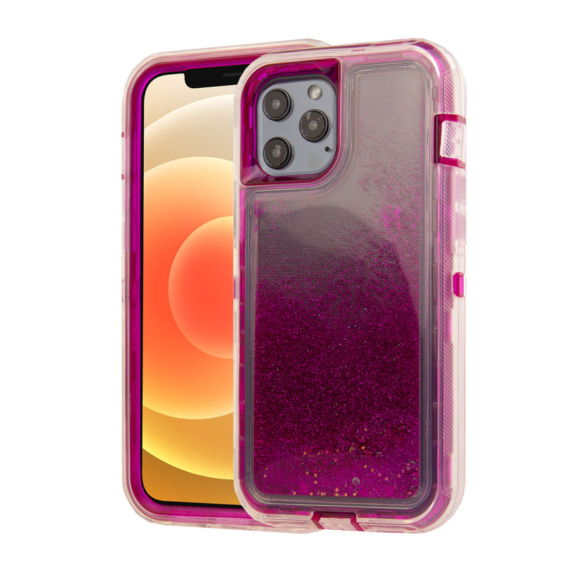 Liquid Glitter Floating Sand Heavy Duty Case for Apple iPhone 12 Pro Max (6.7 inch)