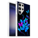Hard Shockproof Case Cover for Samsung S23 Ultra 5G Blue Butterfly