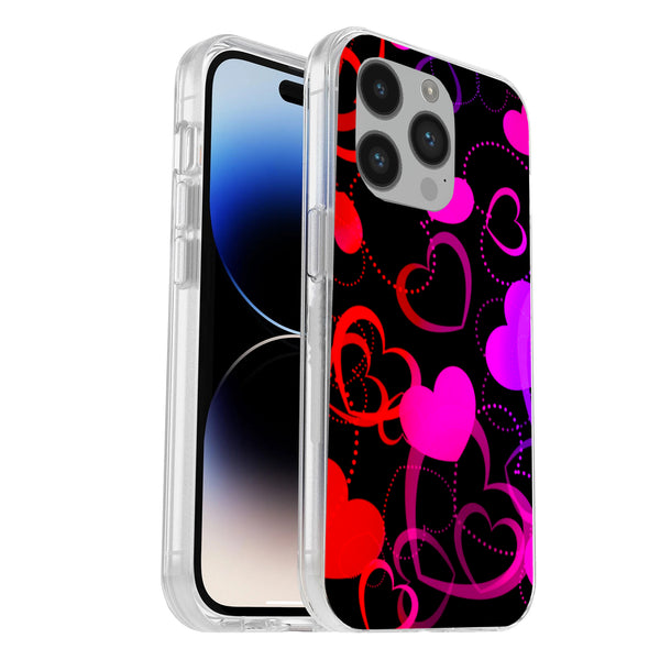 Hard Acrylic Shockproof Antiscratch Case Cover for Apple iphone 14 Pro Max Gradiant Heart