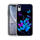 Hard Acrylic Shockproof Antiscratch Case Cover for Apple iphone XR Blue Butterfly