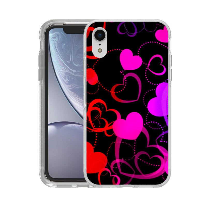 Hard Acrylic Shockproof Antiscratch Case Cover for Apple iphone XR Gradiant Heart