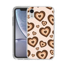 Hard Acrylic Shockproof Antiscratch Case Cover for Apple iphone XR Latte Heart