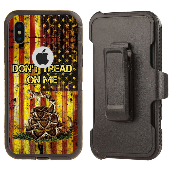 Shockproof Case for Apple iPhone X/XS "Don't Tread on Me"