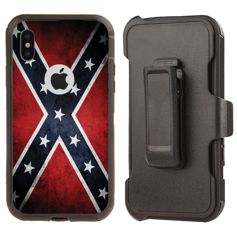 Shockproof Case for Apple iPhone X/XS Rebel Flag