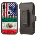 Shockproof Case for Apple iPhone X/XS Mexico USA Flag Combined