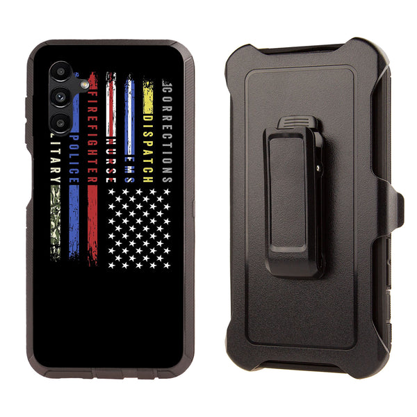 Shockproof Case for Samsung Galaxy A13 Cover Clip Rugged Thin Multi Line Flag