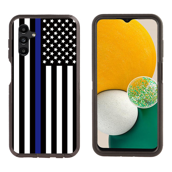 Shockproof Case for Samsung Galaxy A13 5G Police Flag Cover Rugged Heavy Duty