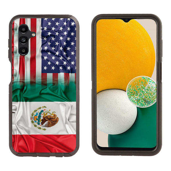 Shockproof Case for Samsung Galaxy A13 5G Mexico USA Flag Combined