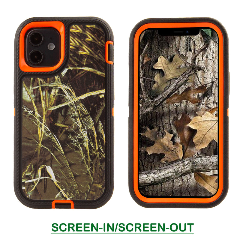 Shockproof Case for Apple iPhone 12 Mini 5.4" Camouflage Clip Cover Rugged Heavy