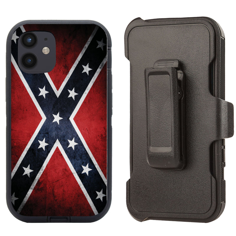 Shockproof Case for Apple iPhone 12 6.1" Rebel Flag