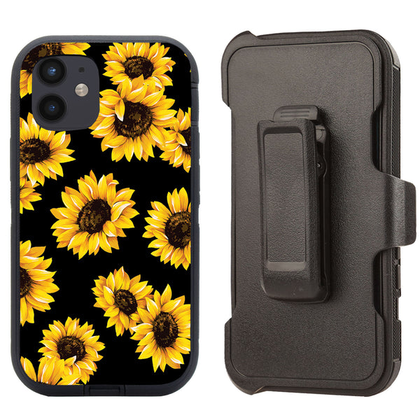 Shockproof Case for Apple iPhone 12 6.1" Sunflower