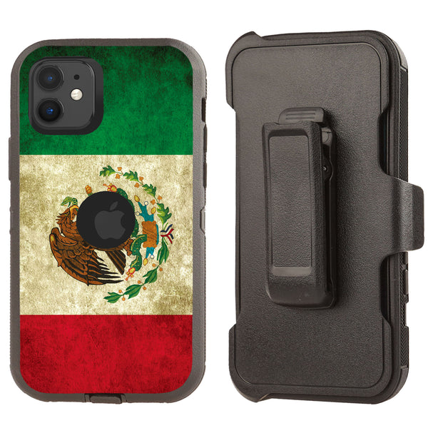 Shockproof Case for Apple iPhone 12 6.1" Mexico Flag