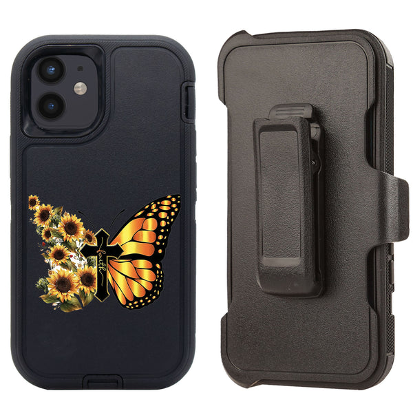 Shockproof Case for Apple iPhone 12 6.1" Butterfly Cross